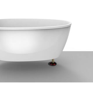 JACUZZI Lyndsay 59 in. Acrylic Freestanding Flatbottom Soaking Bathtub in White with White Drain Included LDF5931BCXXXXG