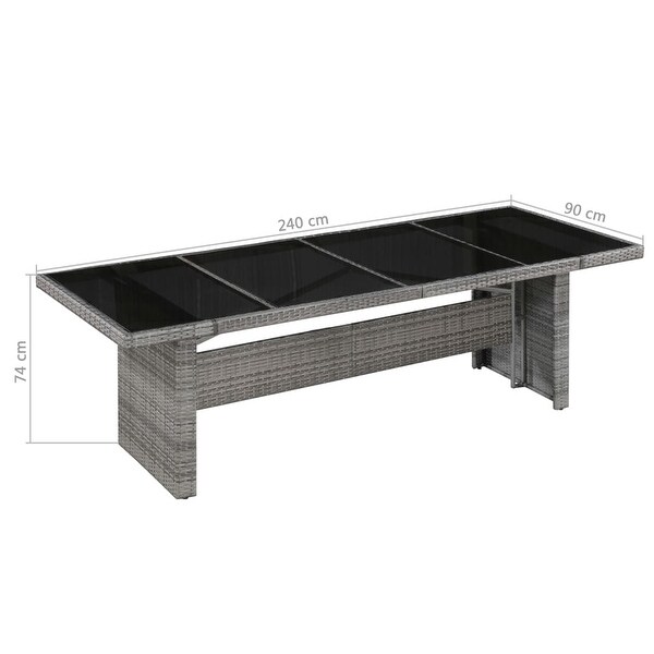 vidaXL Patio Table 94.5