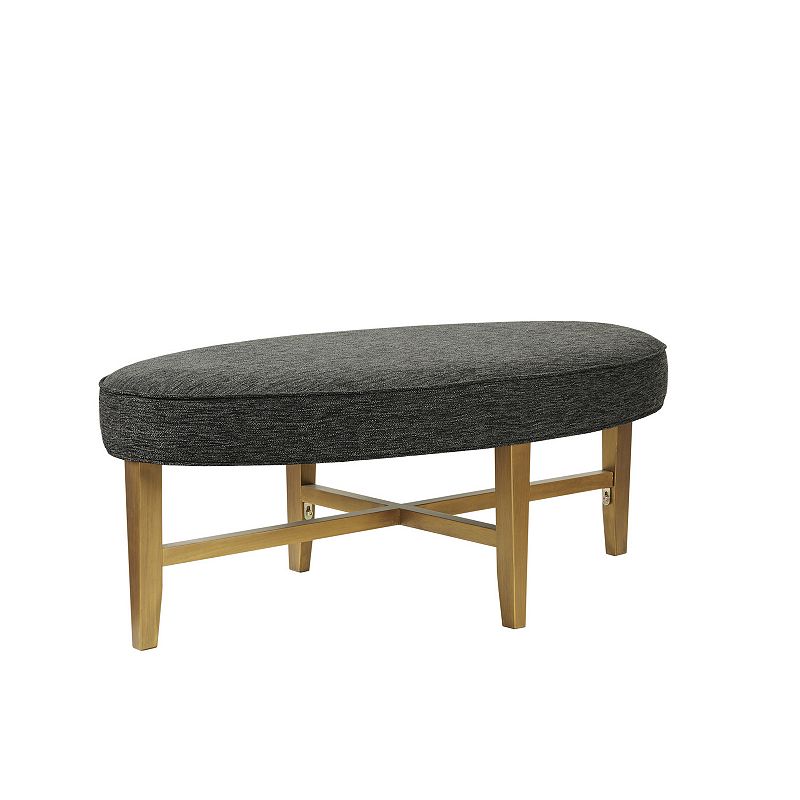 Madison Park Alina Oval Upholstery Cocktail Ottoman