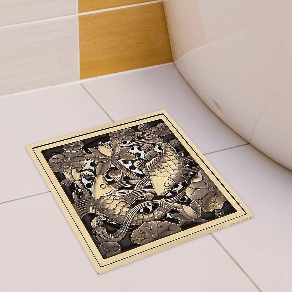 Other Sink Accessory 10cm Floor Drain Floor Drain Antique Brass Grate Strainer Cover For Home Kitchen Bathroom Toilet Laundry Room Outdoor Garden (bra