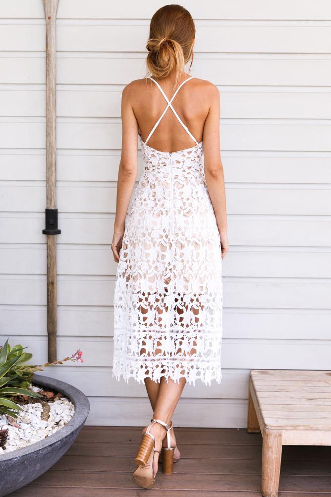 Lacey Baby Maxi Dress White