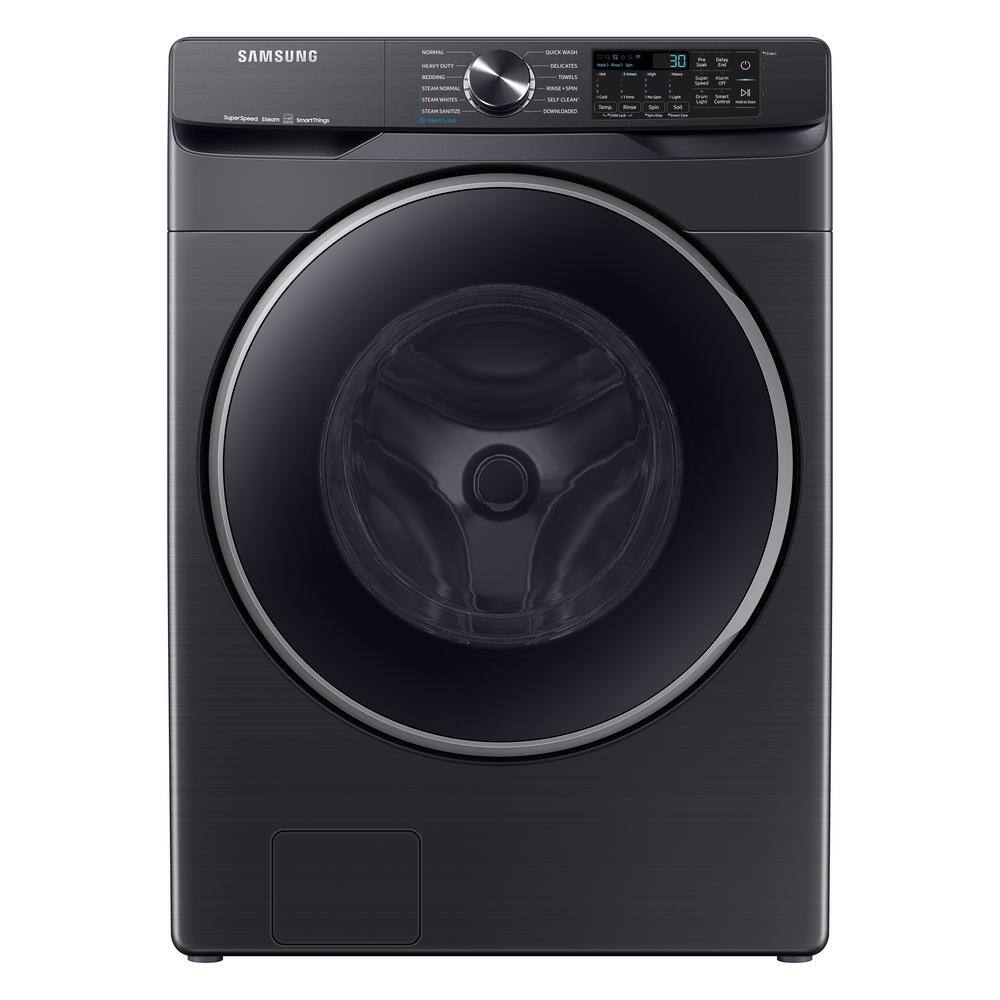  5 cu. ft. Smart High-Efficiency Front Load Washer with Super Speed in Brushed Black WF50A8500AV