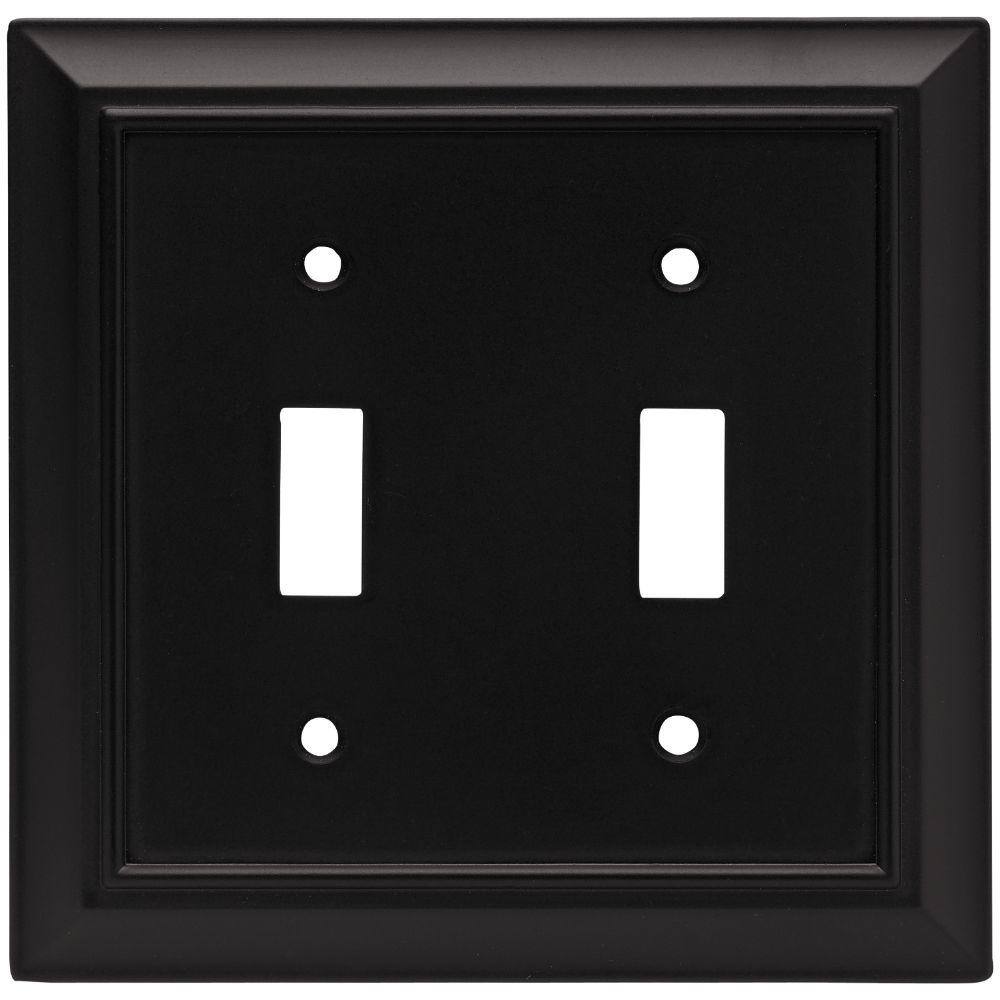 Liberty Black 2-Gang Toggle Wall Plate (1-Pack) 64217