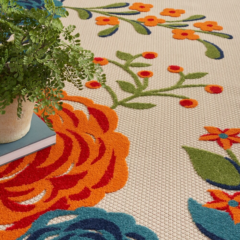 Nourison Aloha Indoor/Outdoor Floral Area Rug