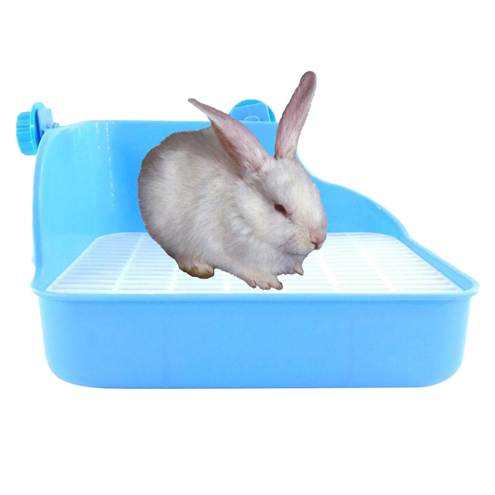 Rabbit Litter Box - Litter Box Cage Potty Trainer Rectangular Blue