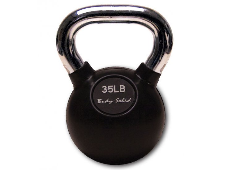 Body-Solid 35 lb Premium Rubber Coated Kettlebell