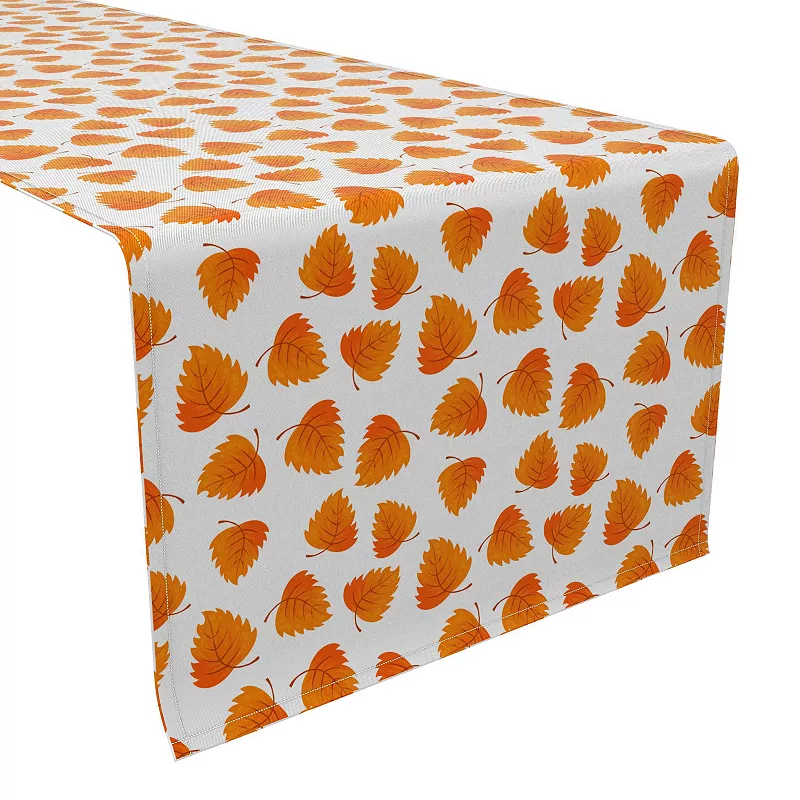 Table Runner， 100% Cotton， 16x90， October Leaves