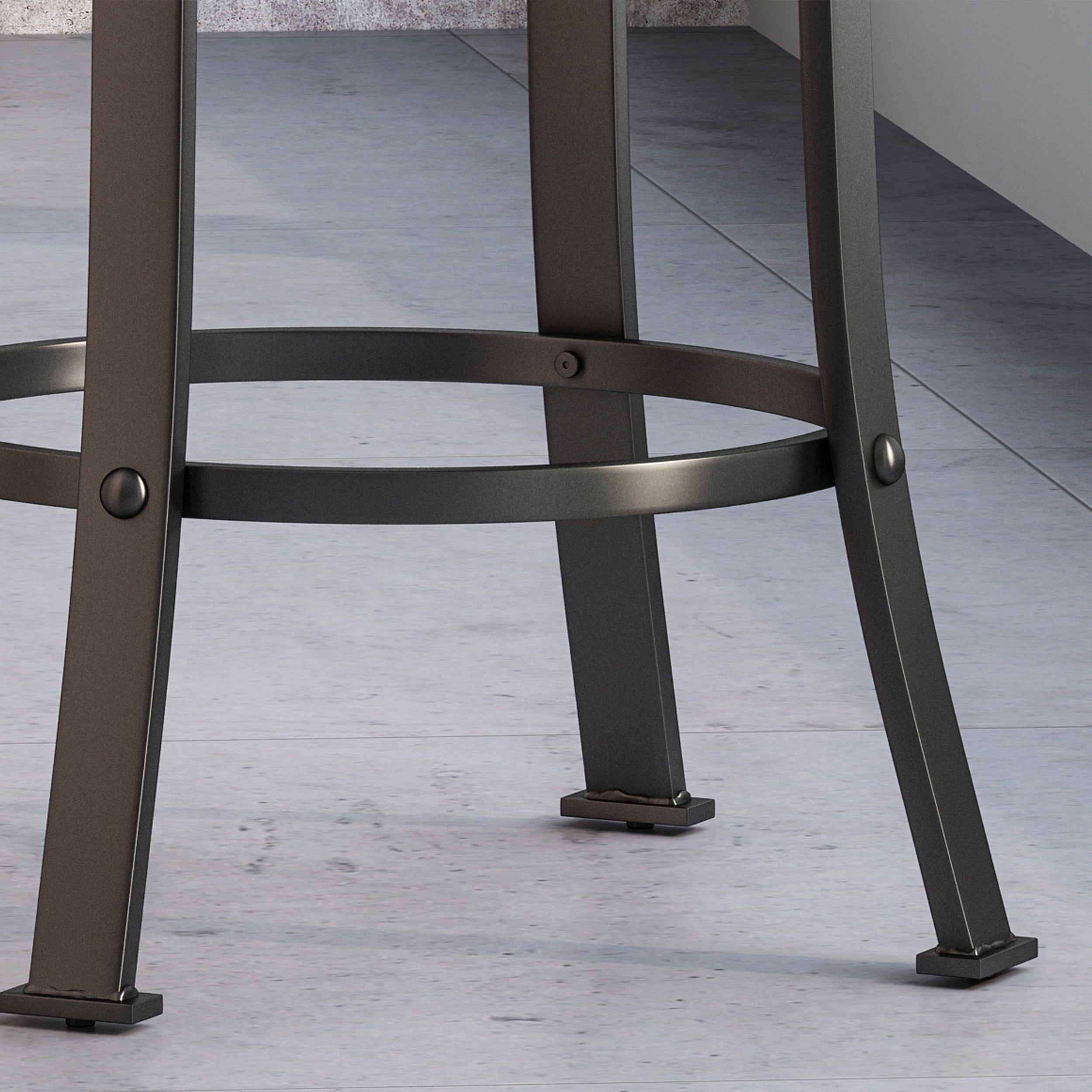 Cassum Modern Industrial Swiveling Counter Stool (Set of 2)