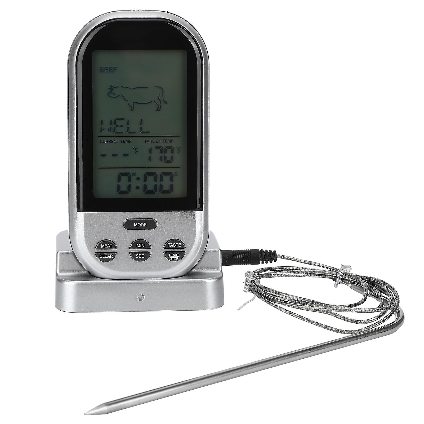 Wireless Electronic Digital Food Meat Thermometer With Probe For Grilling Bbq Cooking Home Kitchen