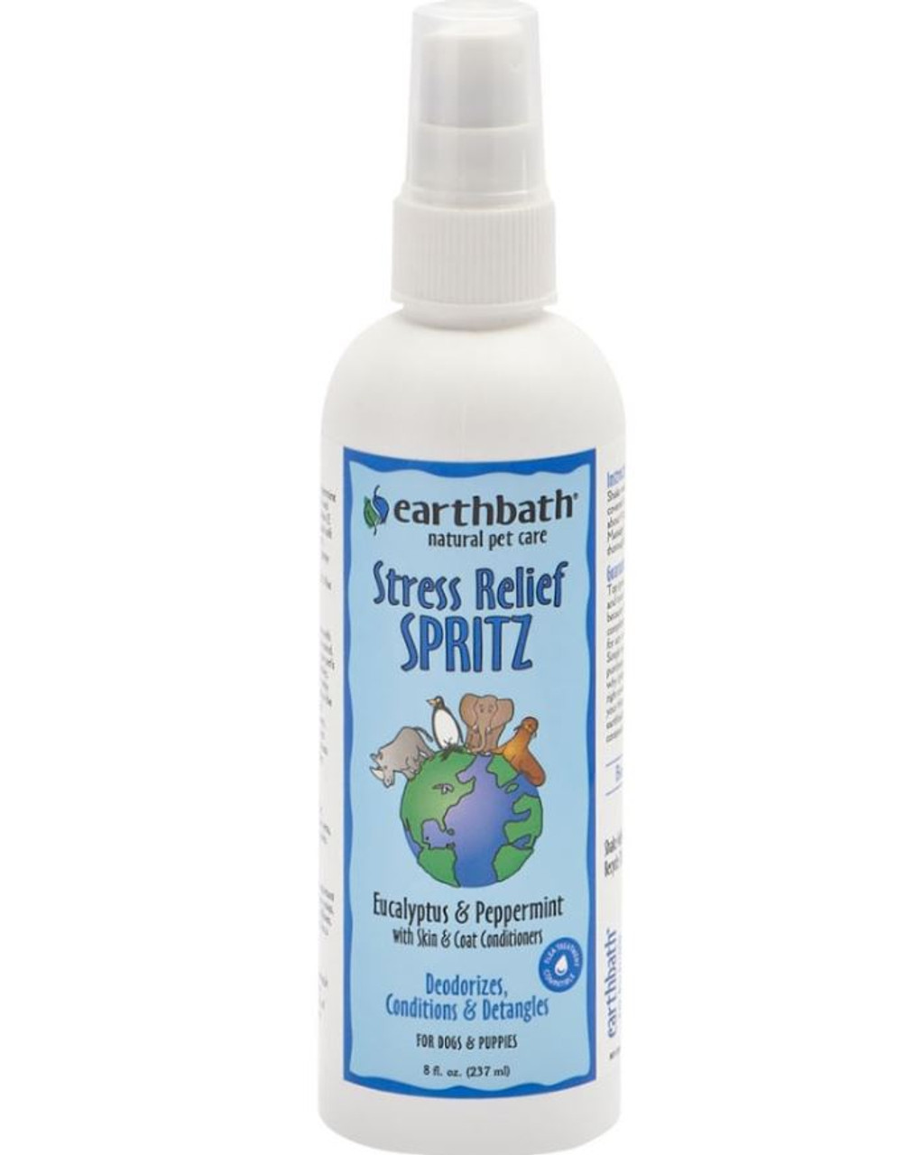 Earthbath Eucalyptus and Peppermint Stress Relief Spritz Conditioner， 8oz