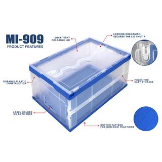 MOUNT-IT! 68 Qt. Capacity Folding Plastic Storage Crates MI-909