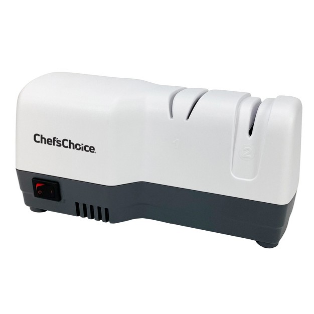 Chef x27 schoice Hybrid Knife Sharpener For 20 degree Straight And Serrated Knives 2 stage White