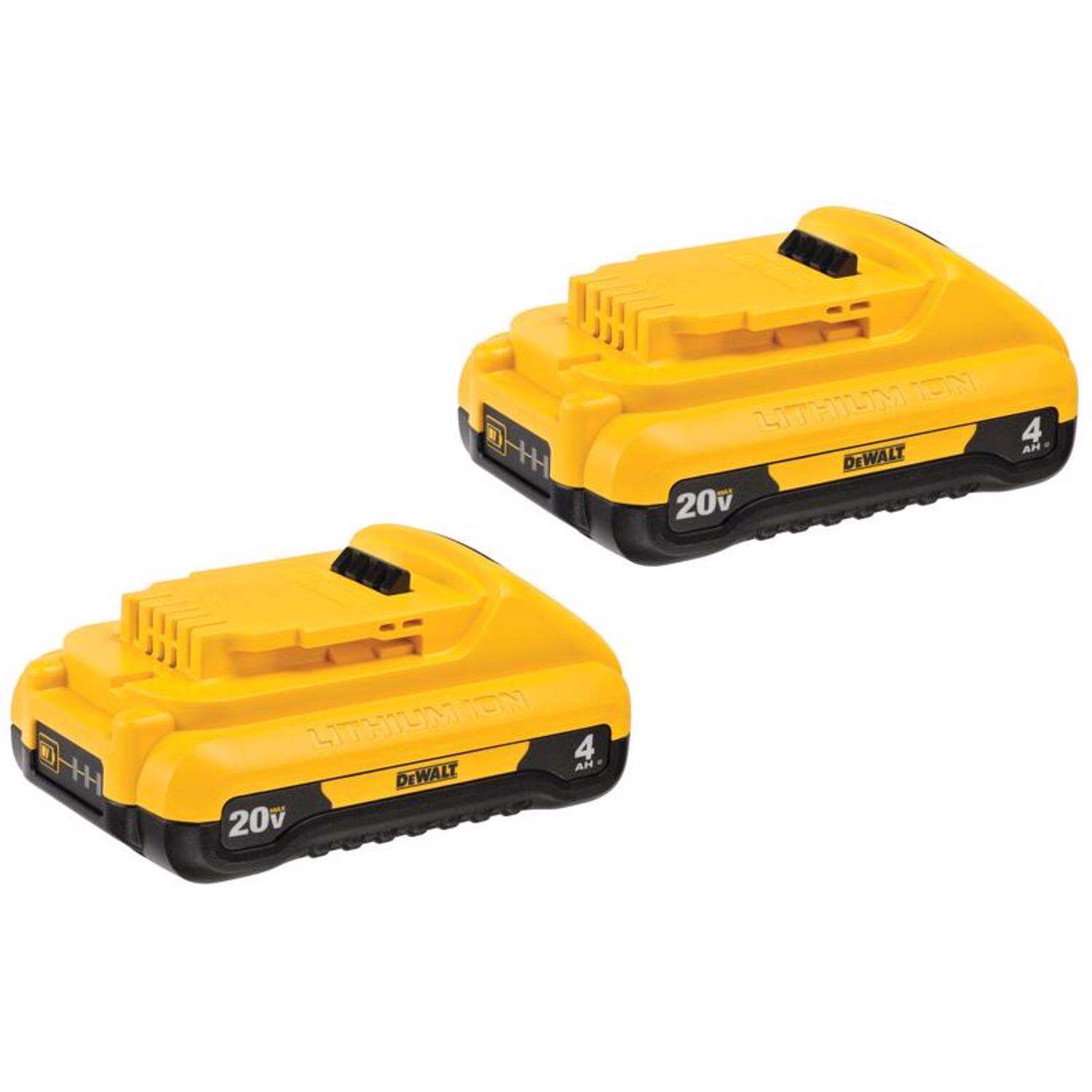 DW 20V MAX DCB240-2 4 Ah Lithium-Ion Compact Battery Combo Pack 2 pc