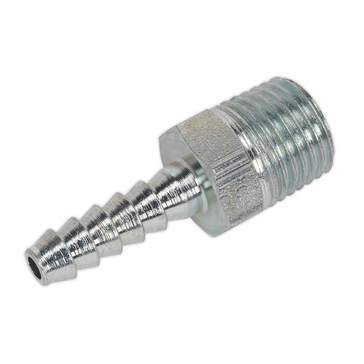 Sealey AC38 Male Screwed Tailpiece 1/4BSPT - 3/16 Hose Pack Of 5