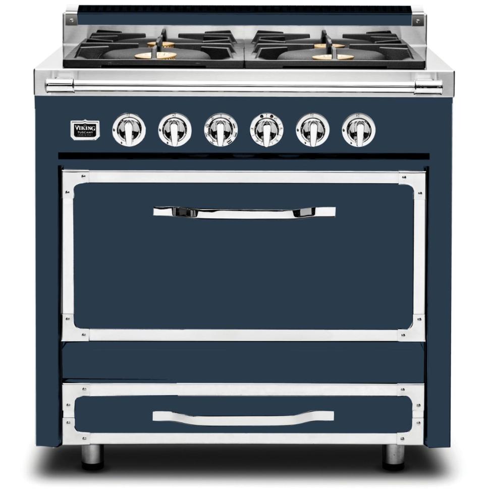 Viking 36-inch Freestanding Dual Fuel Range with 4 Burners TVDR361-4BSB