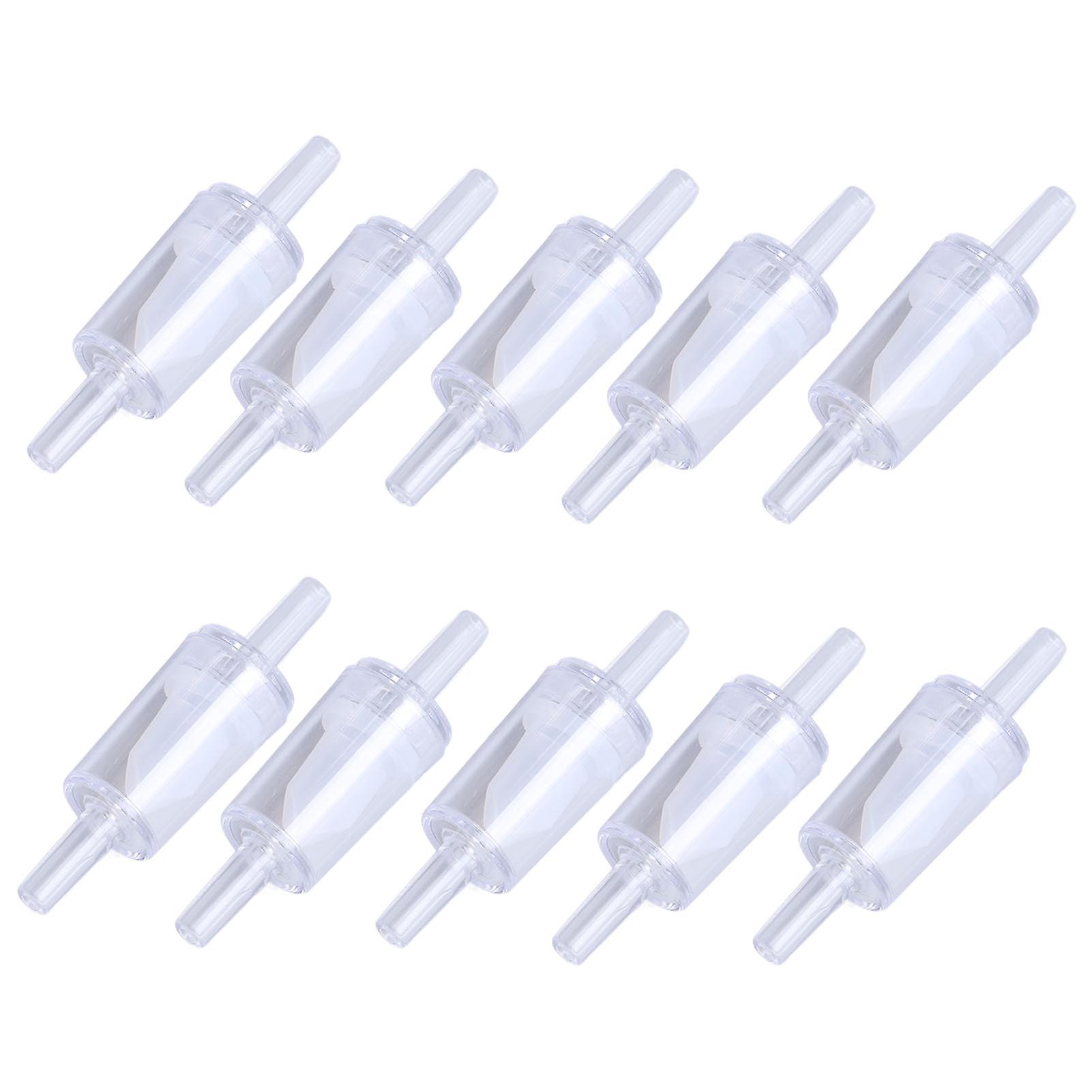 10 Pcs Check Valve 4mm Pp Air Pump Aquarium 1 Way Water Stop Check Valve For Fish Tank White