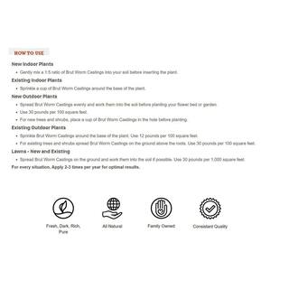 Brut Worm Farms Organic Worm Castings Soil Builder 30 Pound Bag (4-Pack) 4 x IC-PNPE-MSK3