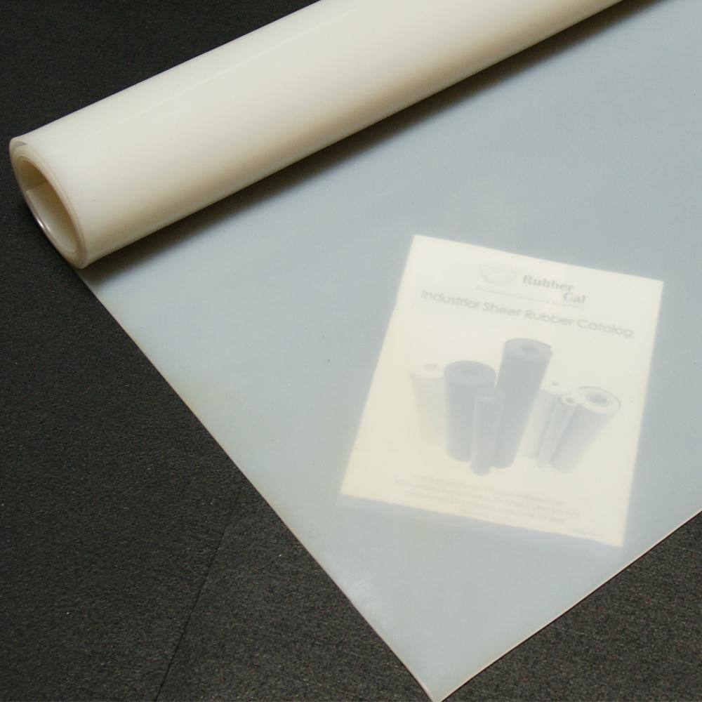 Rubber-Cal Silicone 18 in. x 36 in. x 24 in. Translucent Commercial Grade Translucent 60A Rubber Sheet 20-119-0125-36-024