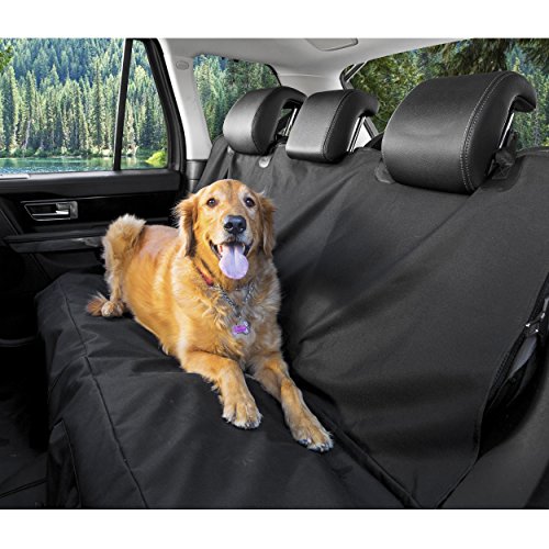 BarksBar Original Pet Seat Cover for Cars - Black， WaterProof and Hammock Convertible