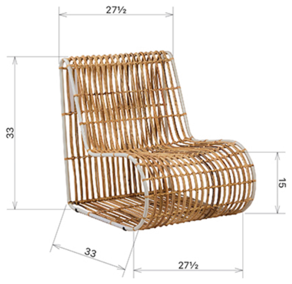 Modern Bamboo Strip Side Chair   Tropical   Armchairs And Accent Chairs   by Design Mix Furniture  Houzz