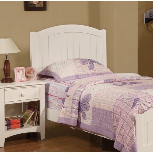 White Color Twin Size Bed Youth Bedroom Furniture ...