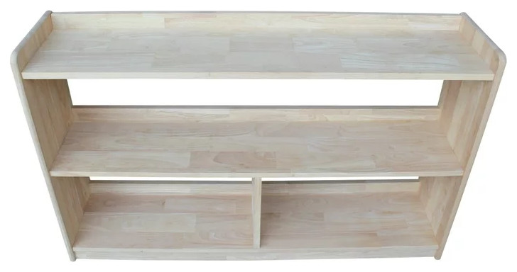 Traditional Bookcase  Hardwood Construction With Storage Shelves  Unfinished   Farmhouse   Bookcases   by Decorn  Houzz