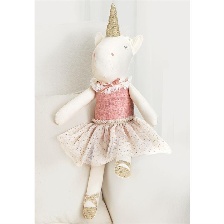 Plush Ballerina Unicorn Doll (Pink Shirt)