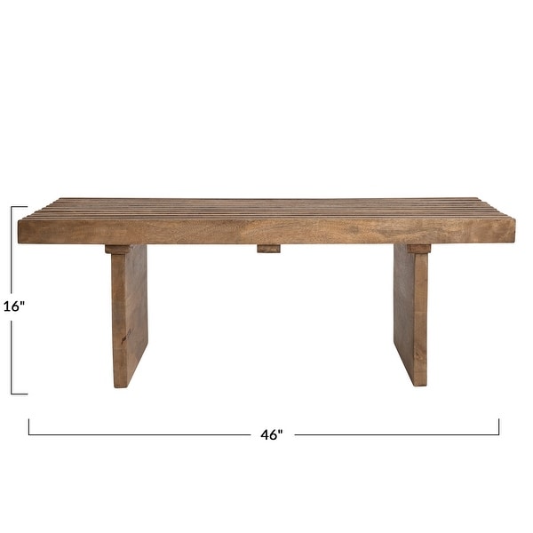 Slatted Wood Coffee Table - 46.0