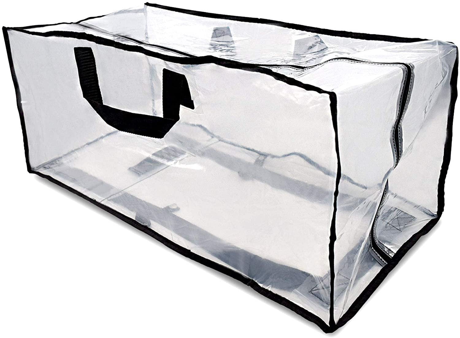 Zenpac- Waterproof Clear Zippered Storage Bags with Handles for Organizing 3 Pcs 27x12x13.75