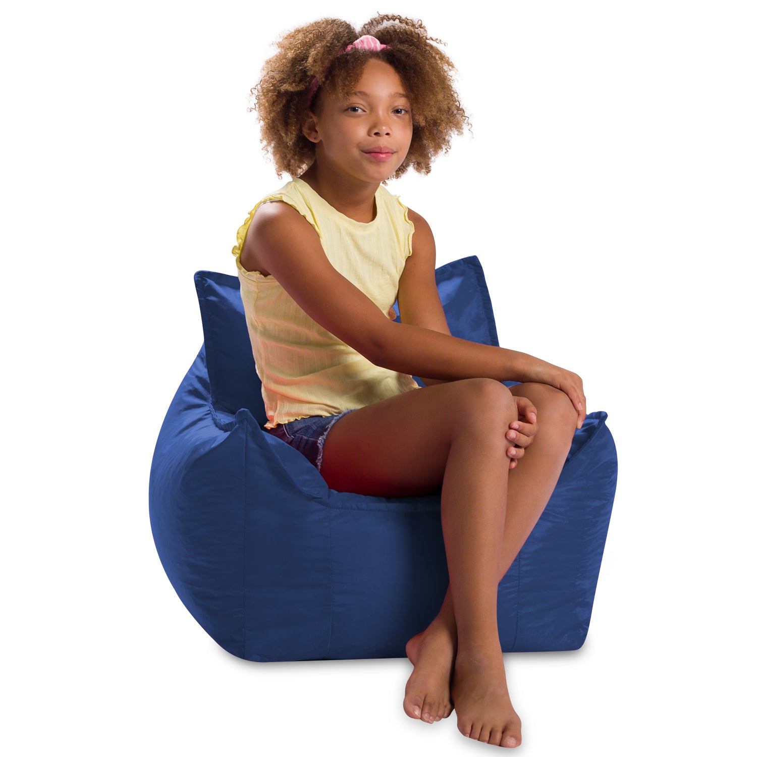 Posh Creations Newport Bean Bag Chair, Kids, 2.1 ft, Navy