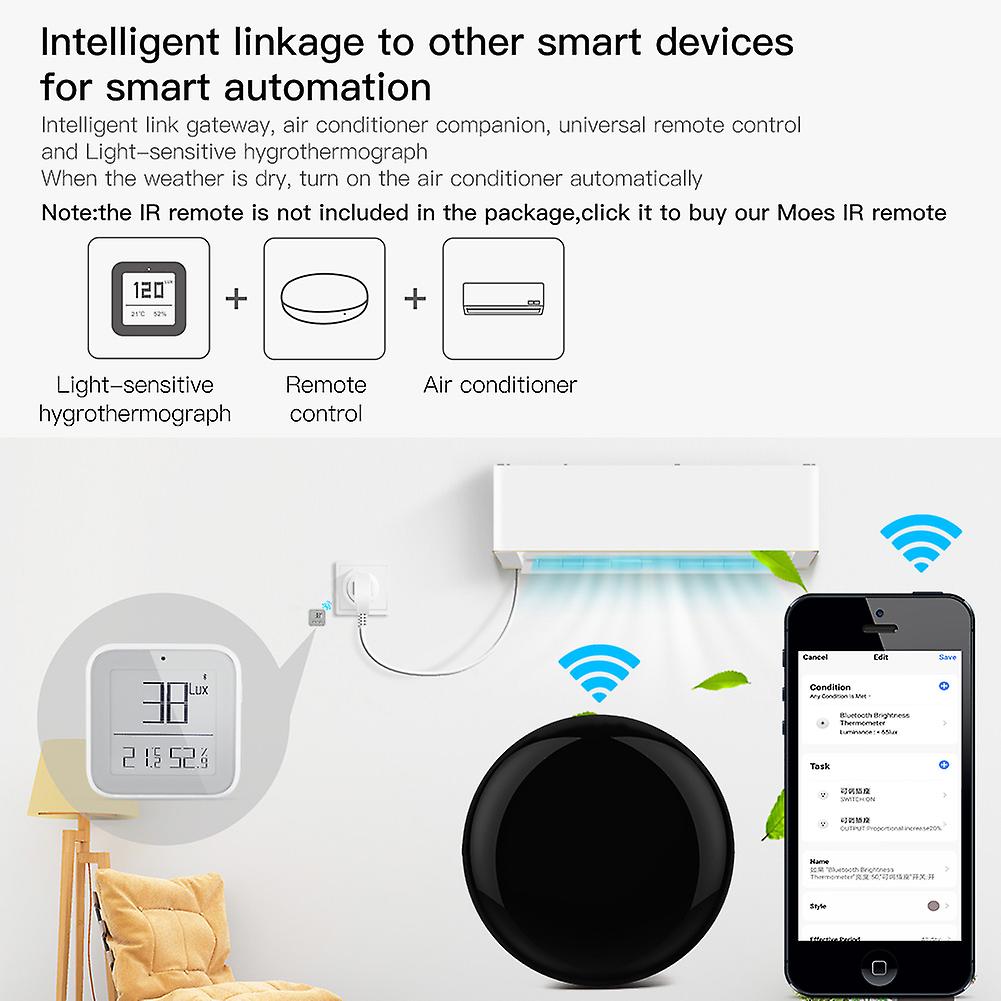 Zigbee Bluetooth Smart Brightness Thermometer Sensor Light Temperature Humidity Detector Tuya Smart App Control