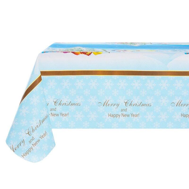 Ray Star PVC Tablecloth With Flannel Backing (Snowman)