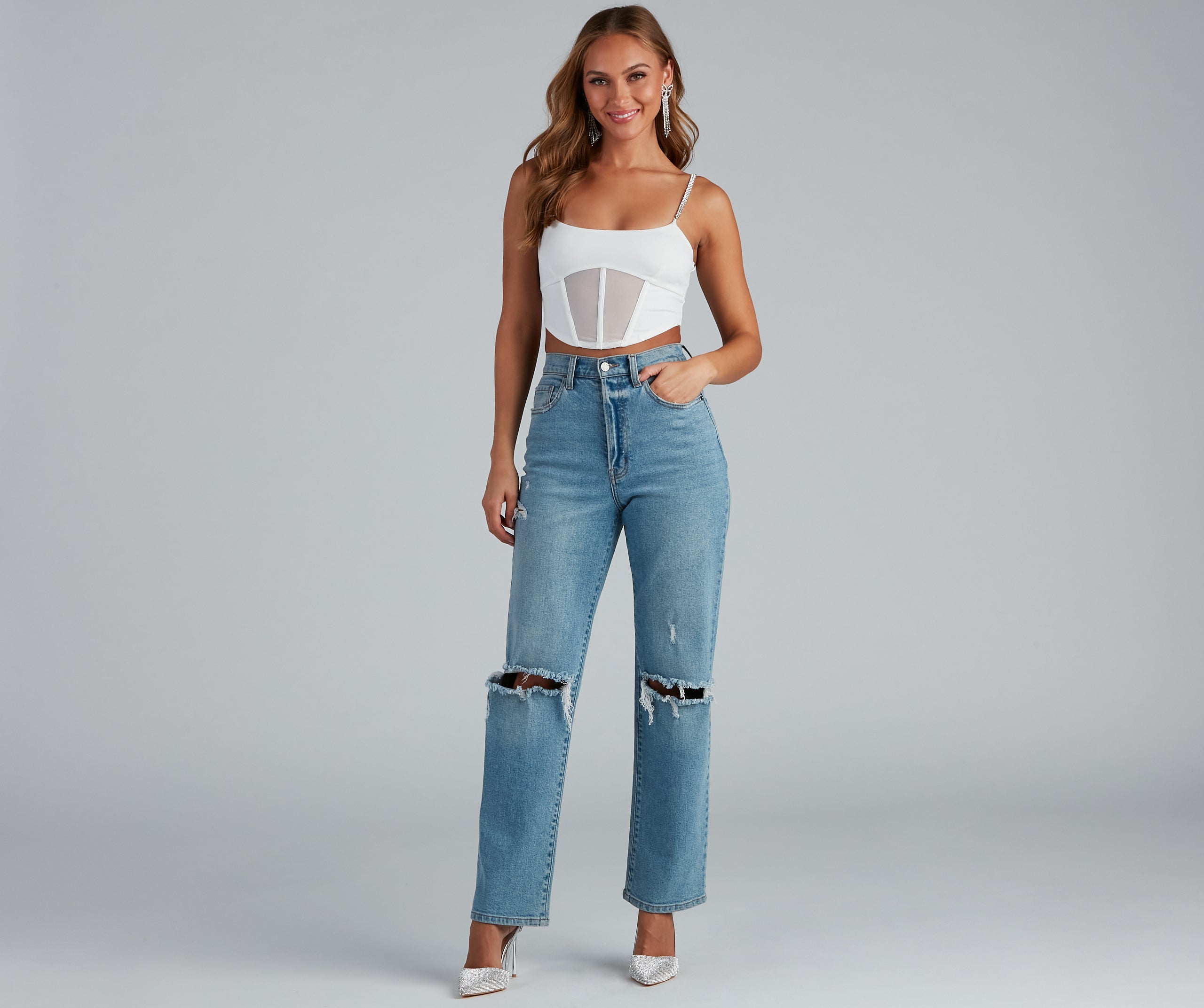 Step Up The Glam Cropped Bustier