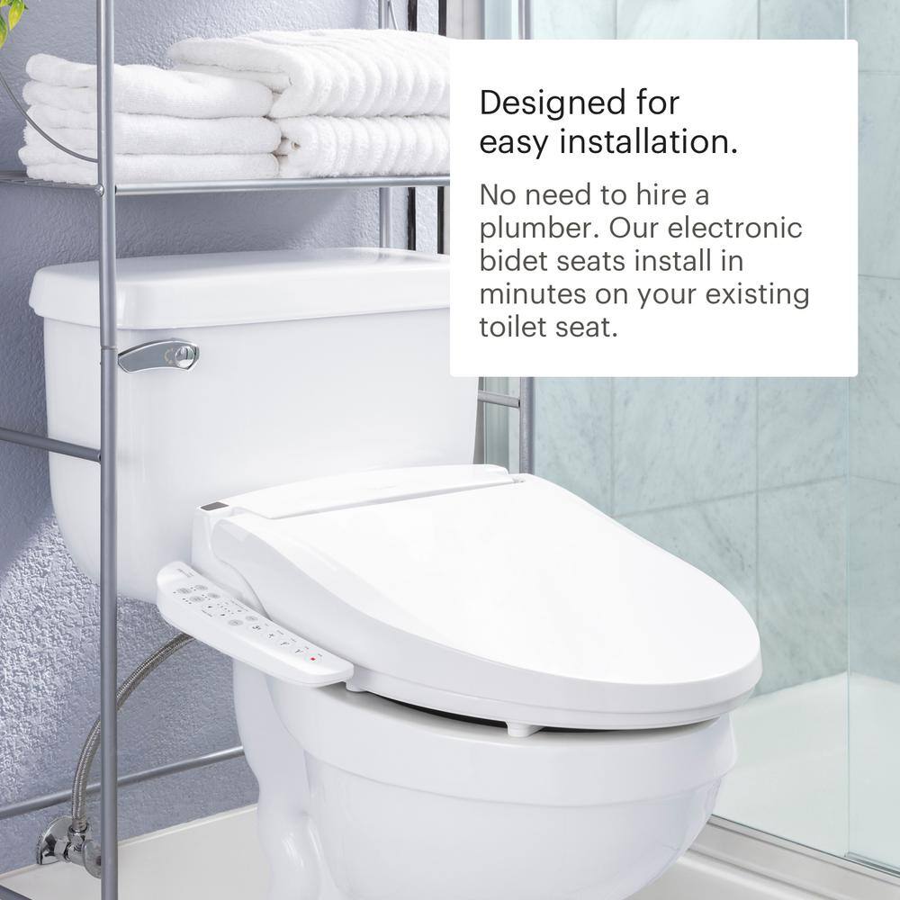 Brondell Swash CSG15 Electric Bidet Seat for Elongated Toilets in White CSG15-EW