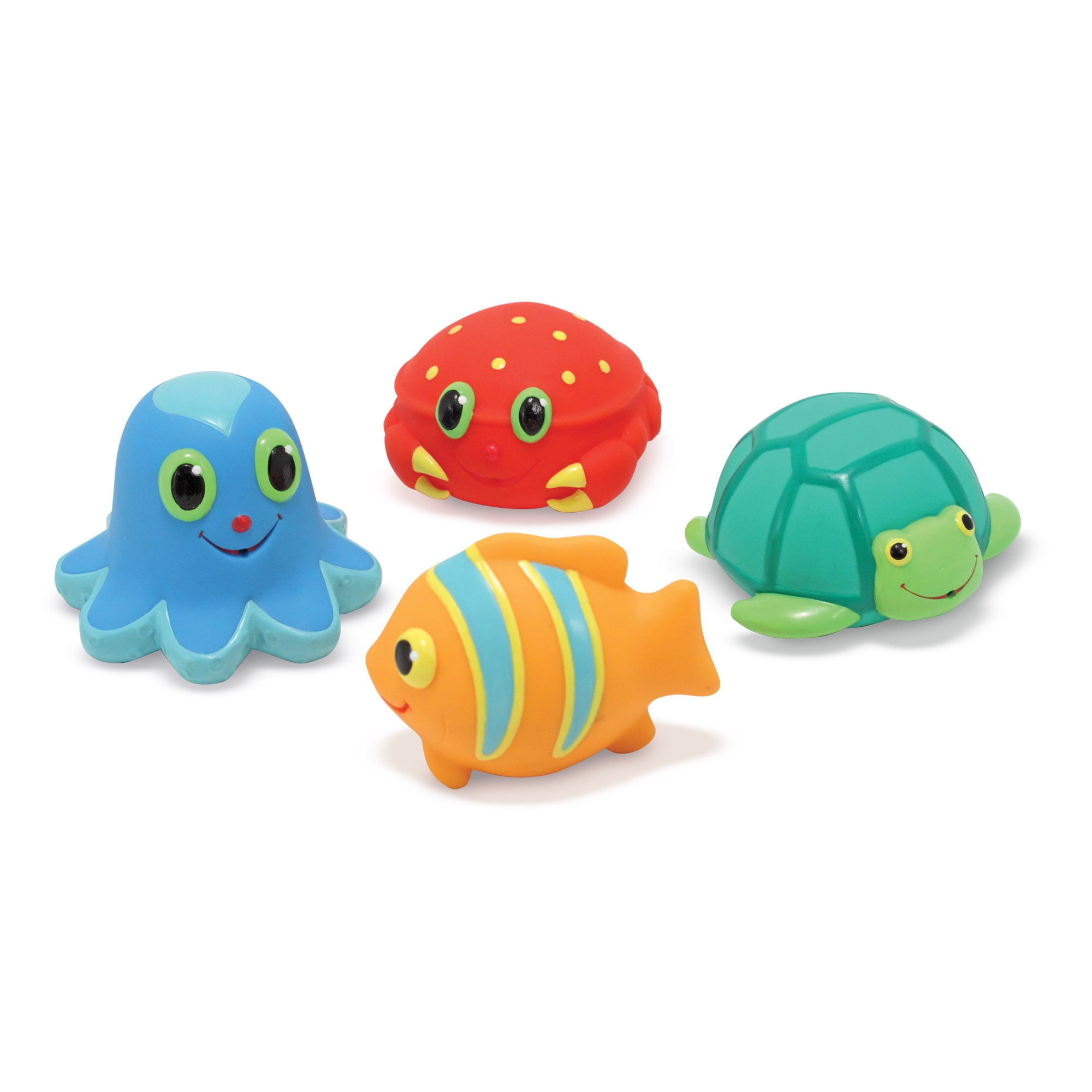 Melissa and Doug Sunny Patch Seaside Sidekicks Squirters With 4 Squeeze-and-Squirt Animals - Water Toys for Kids