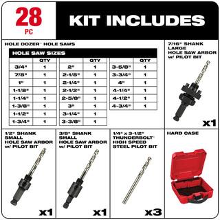 MW Oscillating Multi-Tool Blade Kit  Hole Dozer Bi-Metal Hole Saw Set (48-Piece) 49-10-9920-49-22-4185