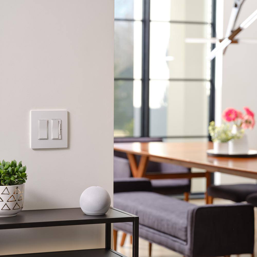 Legrand radiant with Netatmo 15-Amp Single-Pole Decorator Rocker Smart Light Switch White WNRL10WH