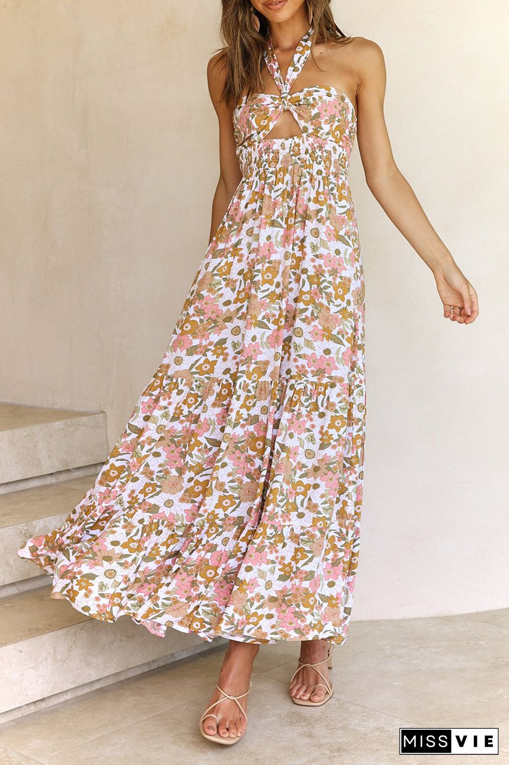 Move This Way Dress Halter Neck Maxi Dress