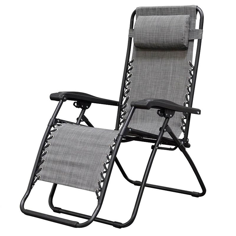 Caravan Canopy Infinity Zero Gravity Steel Frame Patio Deck Chair (Pair)