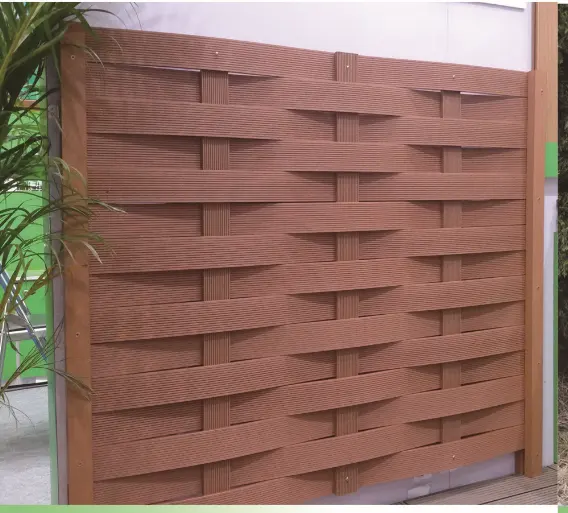 factory supplying popular wood plastic composite wpc decorative garden WPC fence panels