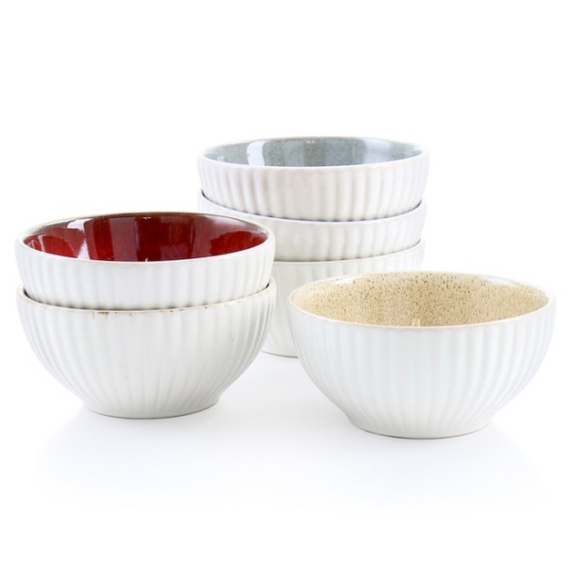 Laurie Gates Sierra 6 Piece 6 3 Inch Stoneware Bowl Set In Assorted Colors