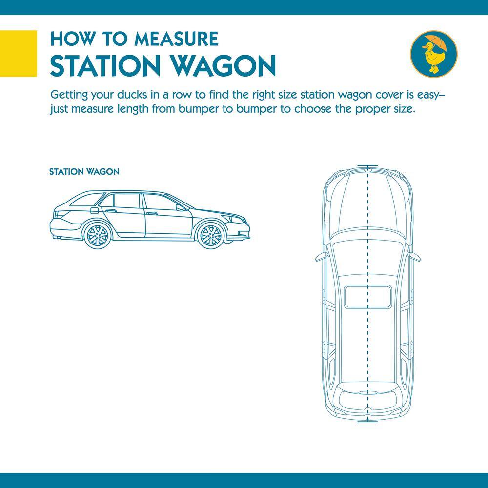 Classic Accessories Duck Covers Weather Defender Station Wagon Semi-Custom Car Cover Fits up to 16 ft. 8 in. A3SW200