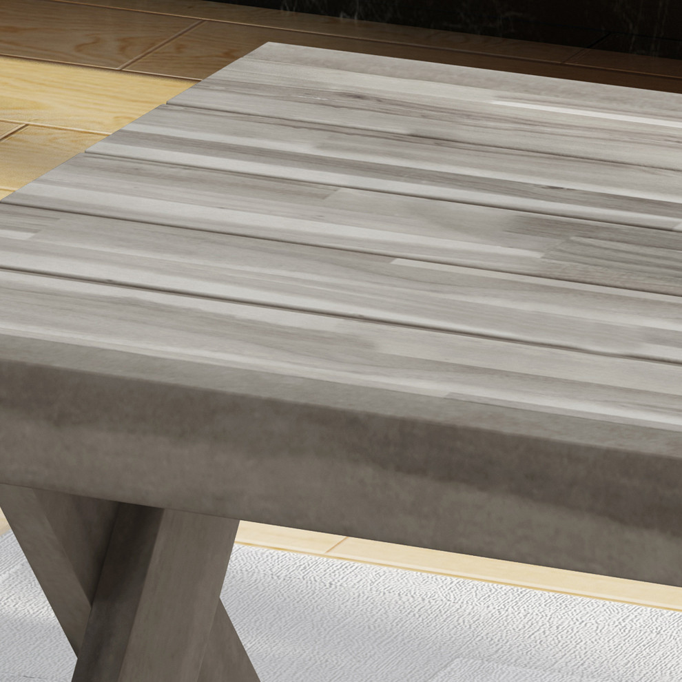 GDF Studio Estelle Indoor Farmhouse Acacia Wood Coffee Table   Farmhouse   Coffee Tables   by GDFStudio  Houzz