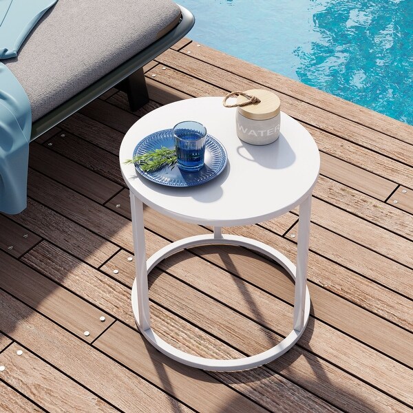 Pellebant Round Steel Side Table End Table