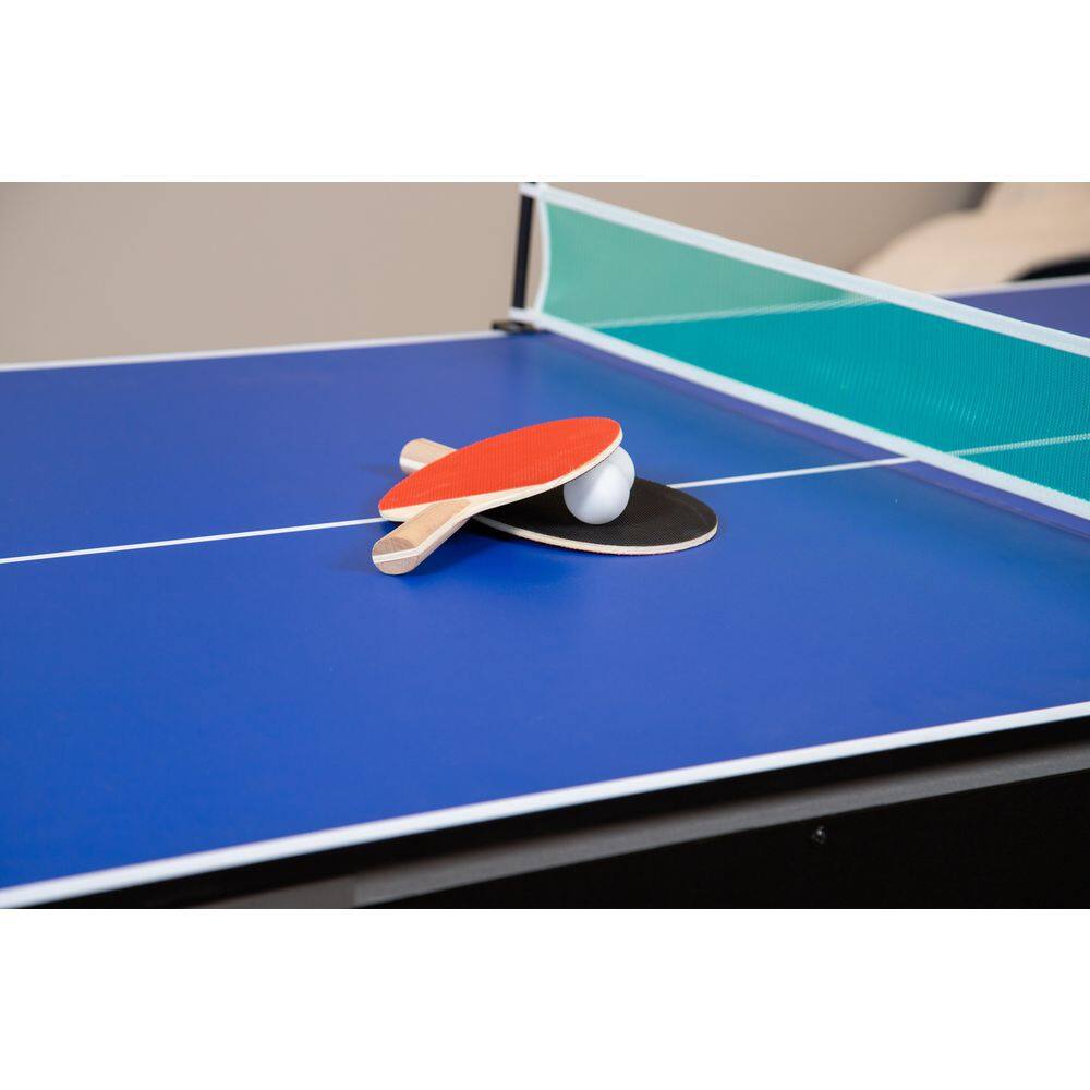 Hathaway 6 ft. Triple Threat 3-in-1 Multi-Game Table with Billiards Air Hockey and Table Tennis BG5001