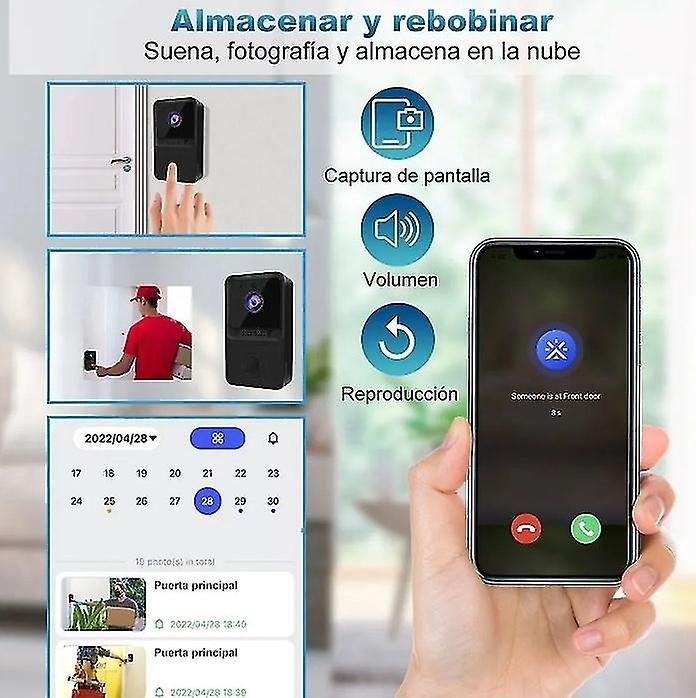 Low Power Consumption Video Doorbell Wireless Wifi Remote Monitoring Intelligent Video Intercom Monitoring Doorbell Ding