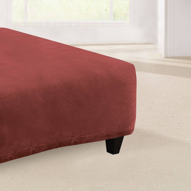 Stretch Pique Large Ottoman Slipcover Sure Fit