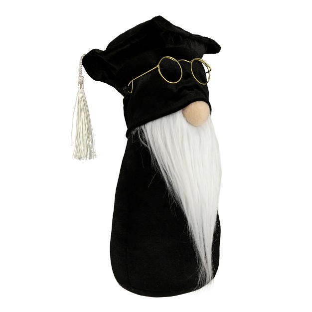 Graduation Day Boy Gnome In Black Cap And Gown