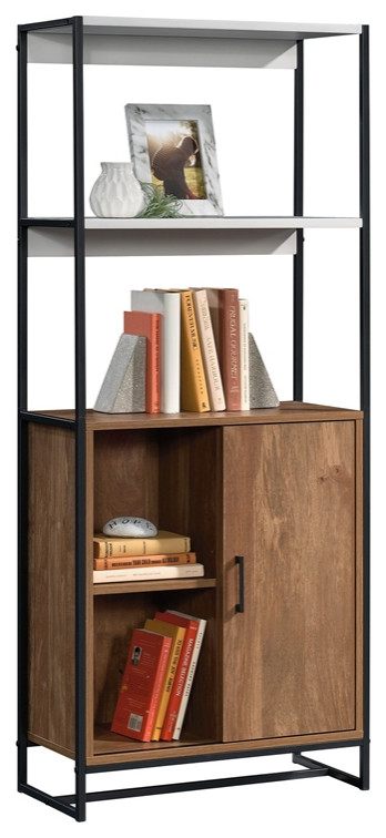 Sauder Tremont Row Engineered Wood Bookcase in Sindoori Mango/Brown   Industrial   Bookcases   by Homesquare  Houzz