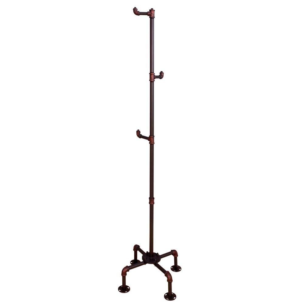 Furniture of America  Revo Industrial Antique Black Metal Coat Rack